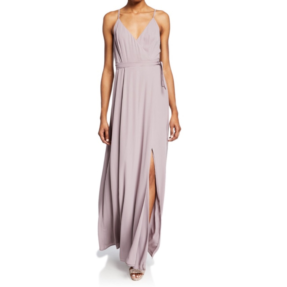 WAYF Angelina Slit Wrap Maxi Gown evening  dress Size Small.